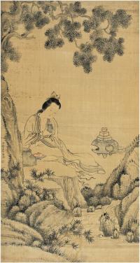顾洛（1763?1837）仙女觅丹图立轴