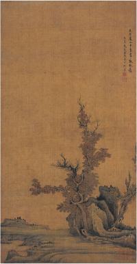 陈洪绶（1598～1652）溪山秋色图立轴