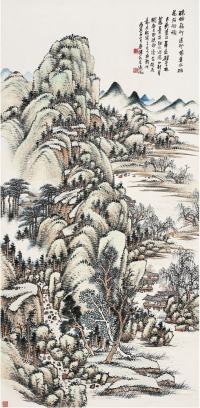 吴徵（1878～1949）春山烟柳图立轴