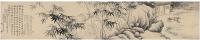 楼辛壶（1881～1950）竹林读书图手卷