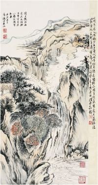 陆俨少（1909～1993）少陵诗意图立轴
