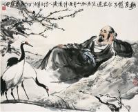 李震坚（1922～1992）梅妻鹤子图镜片