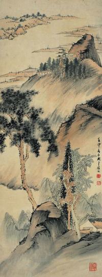 张大千（1899?1983）江山草堂图立轴