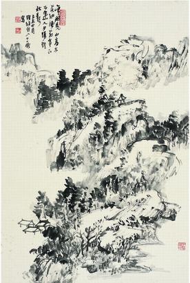 陆维钊（1899～1980）云开见山图立轴