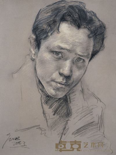 庞茂琨（b.1963）自画像 49×38cm