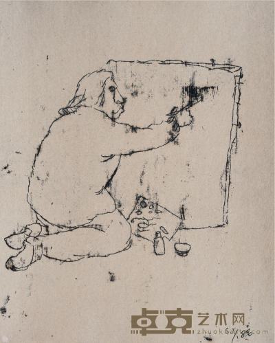 尚扬（b.1942）自画像 26.6×21cm