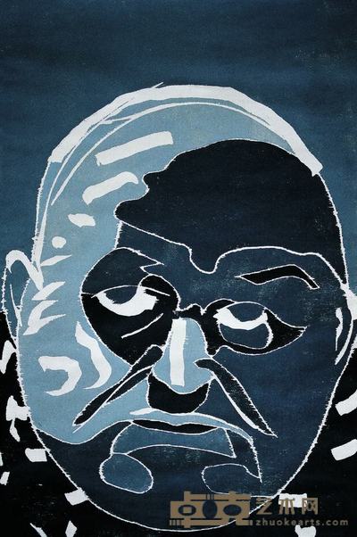方力钧（b.1963）无题纸本 121.5×81cm