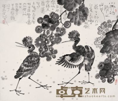 李燕 1987年作 花鸟 镜心 71×82cm