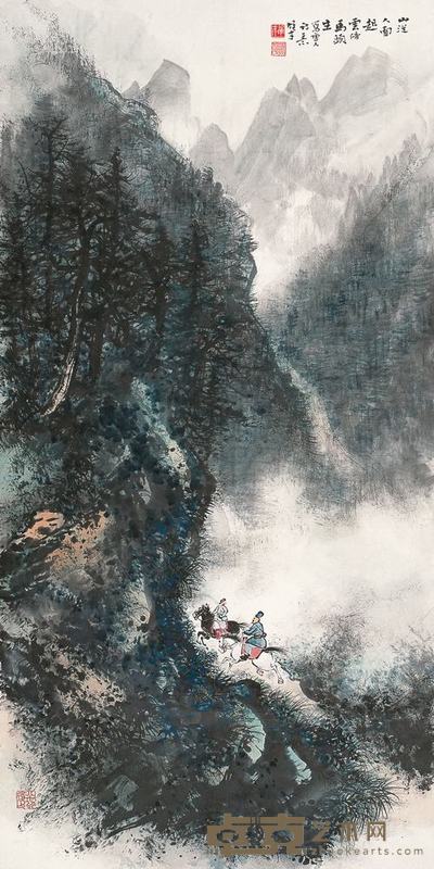 黎雄才 山水 立轴 137×68cm