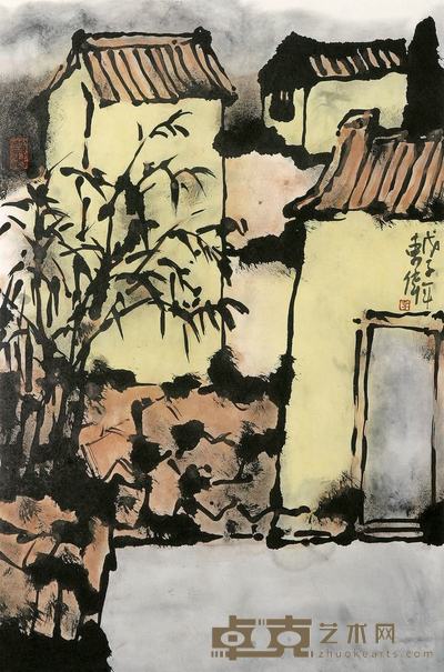 安林 野花暮春 镜心 69×137cm