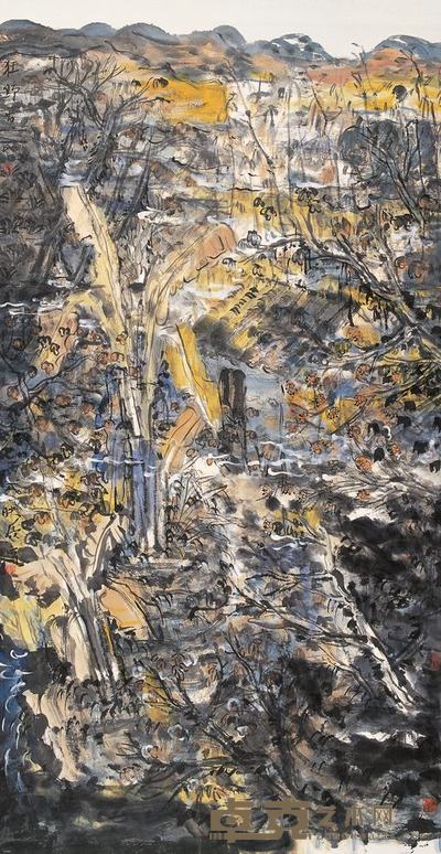 陈映欣 2006年作 黔地寒秋图 镜心 180×97cm