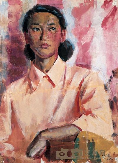 靳尚谊 1978年作 女肖像 41×29cm