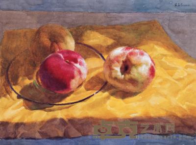 苏家芬 2002年作 受光与背光的水蜜桃 56×76cm
