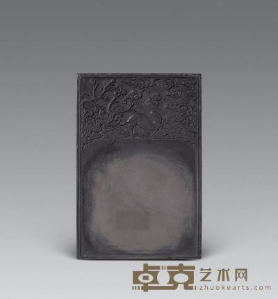 清 福禄眉寿坑砚 18.3×12.3×2cm