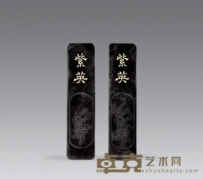 清 潘怡和制紫英墨 12.5×2.9×1.1cm×2