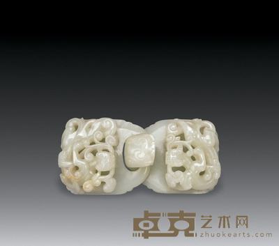 白玉蟠龙带勾 9.6×4.8×2.7cm