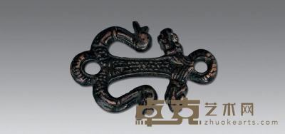 战国 铜双蛇双鸭形带饰 6.5×4.5cm