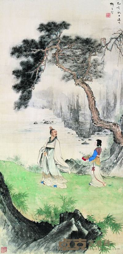 潘志云 己亥(1959)年作 屈子行吟 立轴 133×65cm