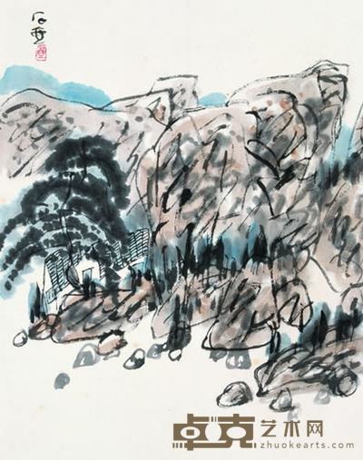 陈子庄 秋山图 镜心 43×34cm