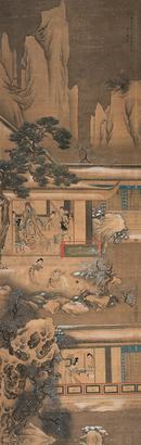 顾见龙 辛亥（1671年）作 榭庭咏絮图 立轴