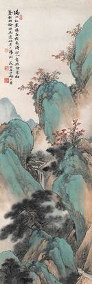 祁大夔 红叶胜春花 立轴