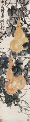 赵云壑 甲子（1924年）作 福禄双喜图 立轴