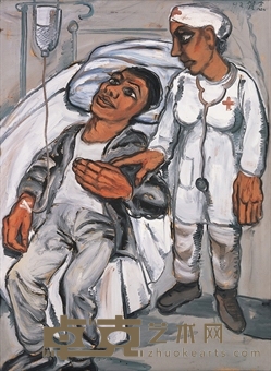 曾凡志 1992年作 Hospital Series - Seeing Patients 96×129.5cm