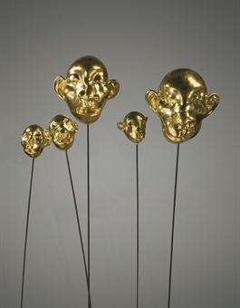 方力钧 Golden Heads Series
