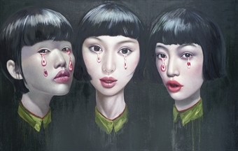 凌健 2007年作 Communist Sisters, Tears of Idealism