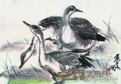 黄胄 清趣 镜心 38×54.3cm