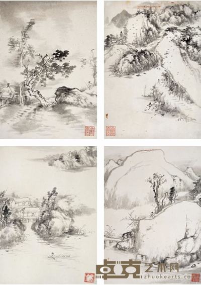 唐云 清逸录秀册 册页本（十一开） 28×19cm×11