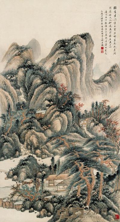 张石园 仿黄鹤山樵法 立轴 101×55cm