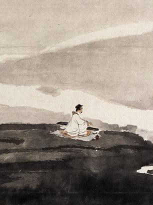 傅抱石 平沙落雁 立轴