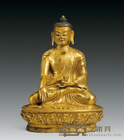 清 药师如来佛 23×31cm