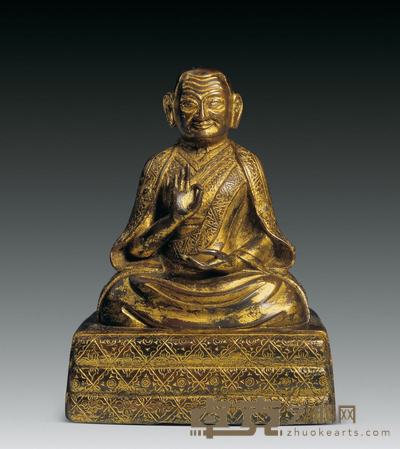 清 上师像 12×15.5cm