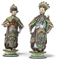 一对中国婚姻形象瓷器