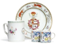 A SMALL GROUP OF CHINESE ARMORIAL PORCELAIN