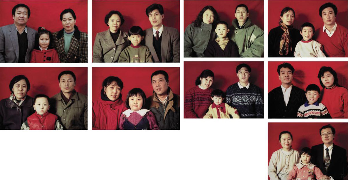 王劲松 Standard Family Series #2，#3，#4，#6，#7，#8，#9，#15，#18 （9 works）45.2 X 63.1 cm