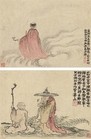 金农（传）  佛像 镜心（两幅）