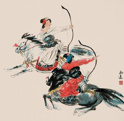 骑射图
