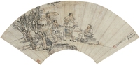 顧見龍（1606～1687後） 品茶逸趣圖