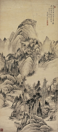 董邦達（1699～1769） 臨溪草閣圖