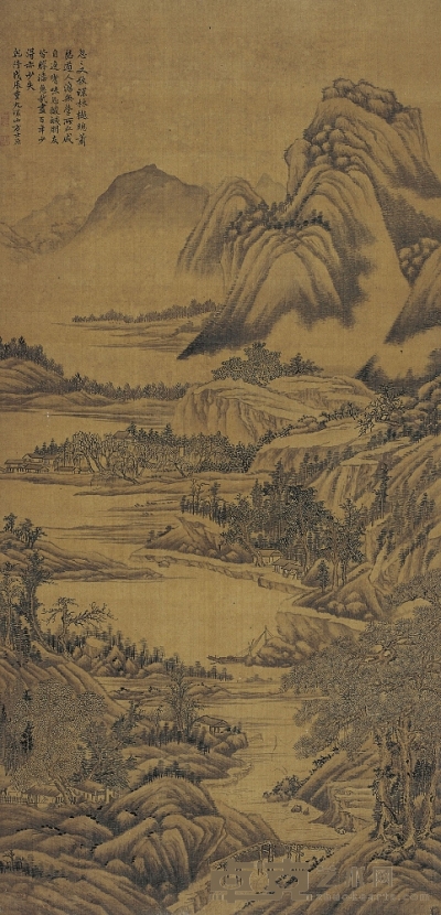 方士庶（1692～1751） 深山隱居圖 126.5×61.5cm