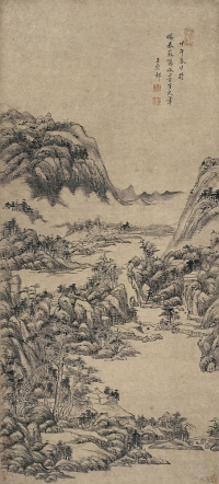 王原祁（1642～1715） 仿黃公望山水圖