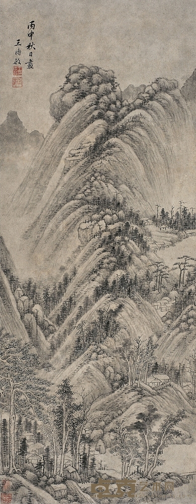 王時敏（1592～1680） 春山幽居圖 89×35.5cm