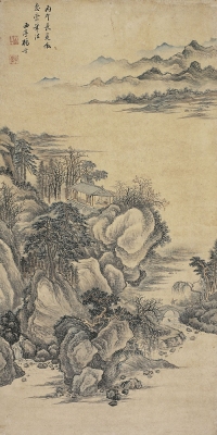 楊 晉（1644～1728） 春山聽琴圖