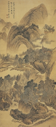 翟大坤（？～1804） 青山古寺圖