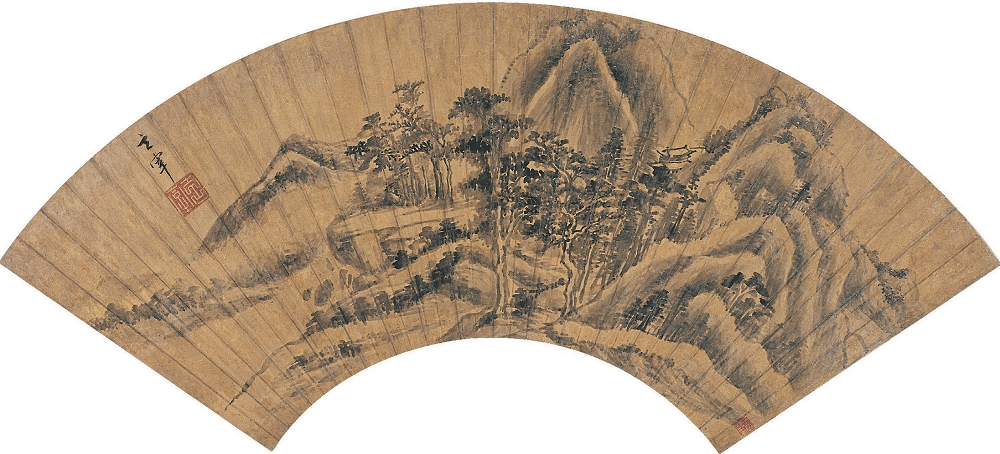 董其昌（1555～1636） 秋山圖18×54.5cm