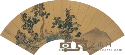 文伯仁（1502～1575） 松下話舊圖 15.5×48.5cm