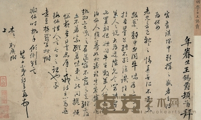 王錫爵（1534～1610） 行書信札 26×41.5cm